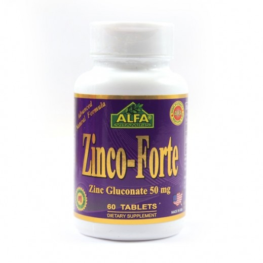 Buy Alfa Zinco Forte Zinc Gluconate 50 Mg 60 Tablets توصيل Taw9eel Com