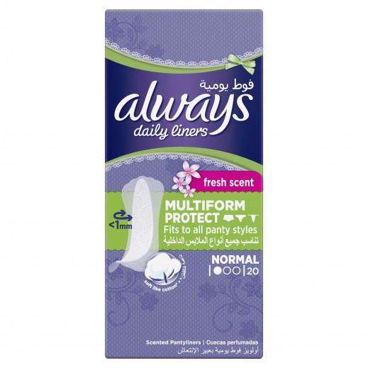 Buy Always Daily Liners Multiform Fresh Scent Normal Panty Liners 20
