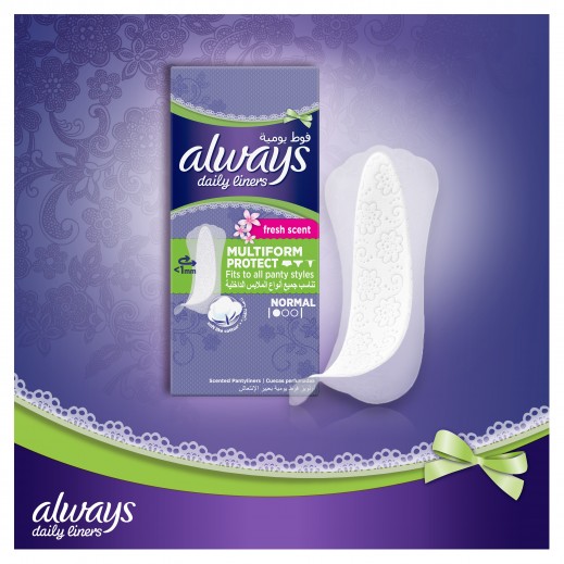 Buy Always Daily Liners Multiform Fresh Scent Normal Panty Liners 20