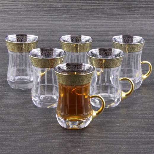 Buy Byart Tea Cup 6 Pieces Set Gold توصيل
