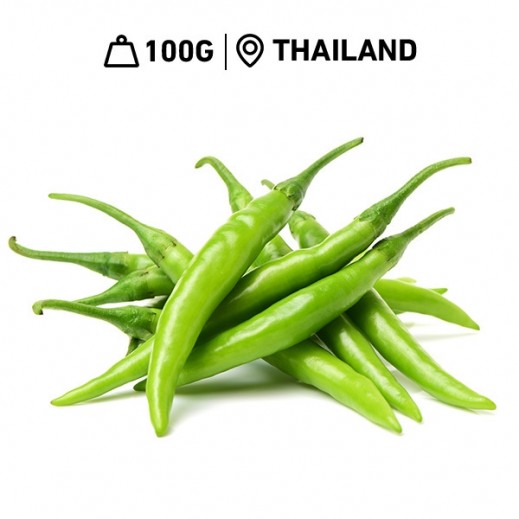 Buy Fresh Thai Green Chili (100 g Approx.) توصيل