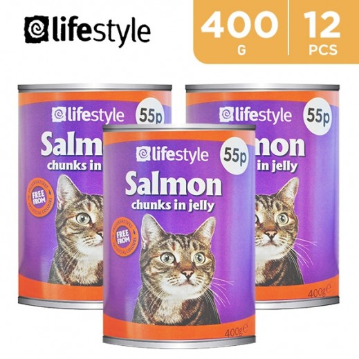 Buy Life Style Cat Food Salmon 55p 12 X 400 G توصيل Taw9eel Com