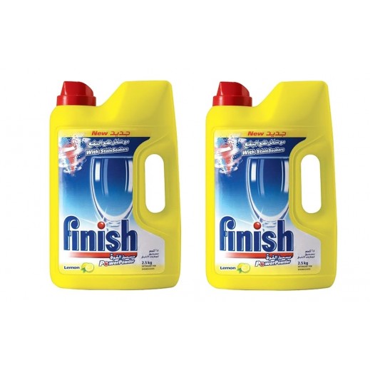 Buy Finish Dishwasher Detergent Powder Lemon 2 x 2.5kg توصيل