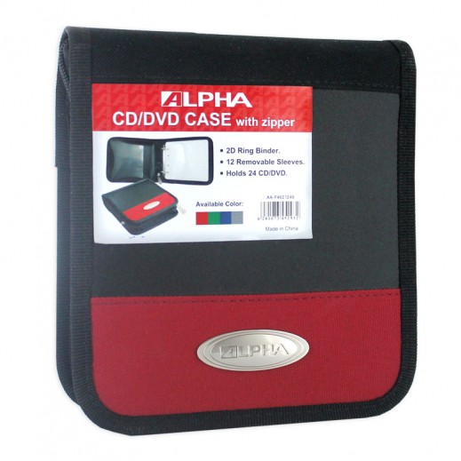 ALPHA CD/DVD Case With Zipper 24 Pockets توصيل