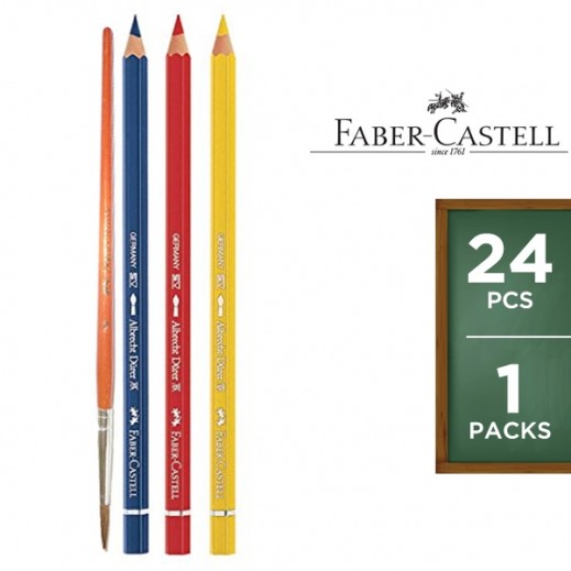 buy faber castell water color pencils flat tin (free brush