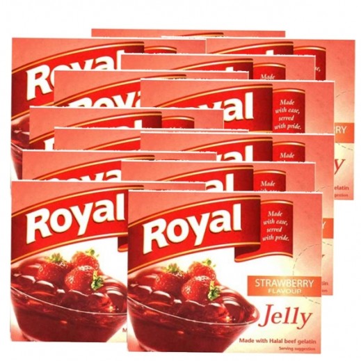 Buy Royal Gelatin Dessert Strawberry 85 g 10+2 Free توصيل