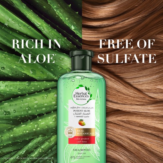 Buy Herbal Essences Aloe Vera + Mango Dry Hair Shampoo 400 ml توصيل