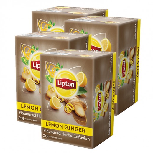 Buy Wholesale Lipton Herbal Infusion Lemon & Ginger Tea 20 Bags (4