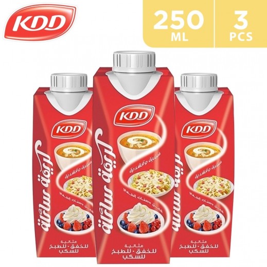Buy KDD Liquid Whipping Cream 3 x 250 ml توصيل