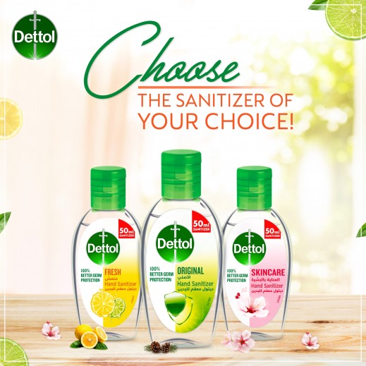 Buy Dettol Fresh Hand Sanitizer 50 ml | ØªÙˆØµÙŠÙ„ Taw9eel.com