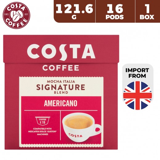 Buy Costa Coffee Americano Pods 121.6 g (16 Capsules