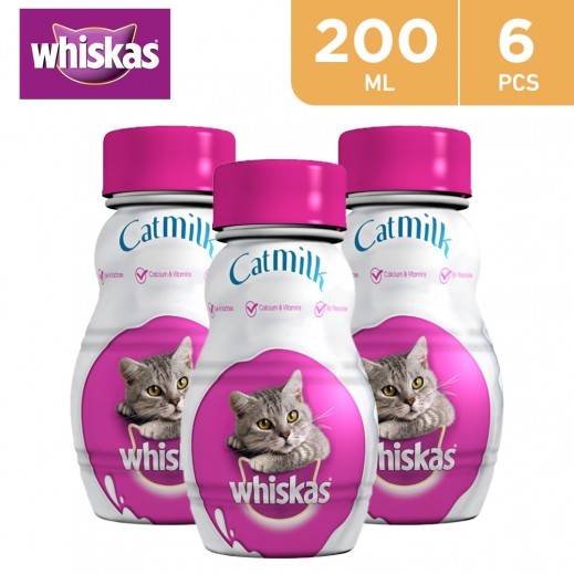 Buy Whiskas Cat Milk Bottle 6 x 200 ml توصيل