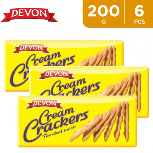 Buy Devon Cream Crackers Snack 6 x 200 g توصيل