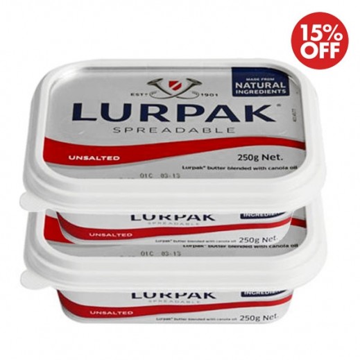 Buy Lurpak Butter Spread Unsalted 2 x 250 g توصيل