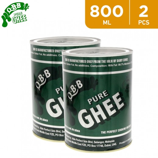 Buy QBB Pure Butter Ghee 2 x 800 ml | توصيل Taw9eel.com