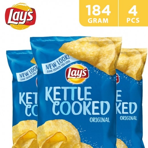 Buy Lays Kettle Cooked Original 4 x 184 g توصيل