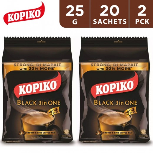 Buy Kopiko 3 In 1 Black Instant Coffee 10 x 25 g (2 Pcs) توصيل