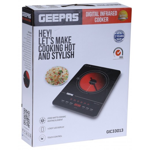 Buy GEEPAS Electric Infrared Cooker 2000 W Black توصيل