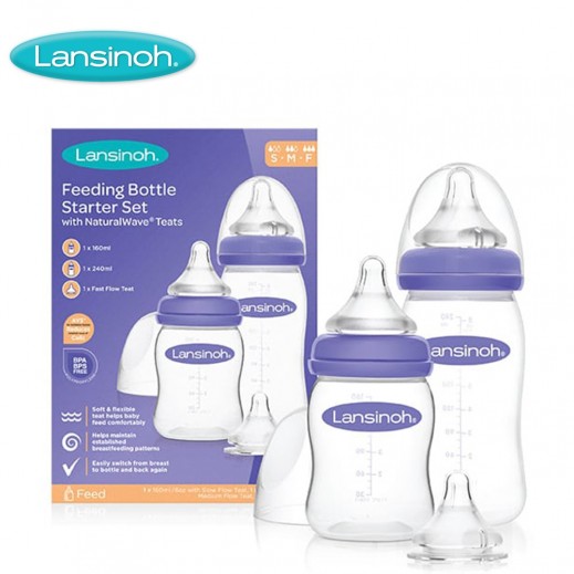 Buy Lansinoh Feeding Bottle Starter Kit توصيل