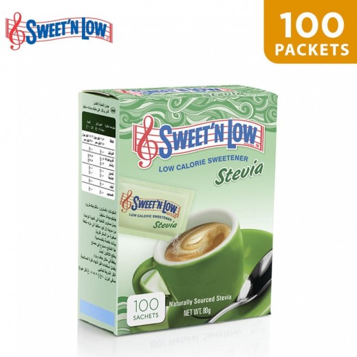 Buy Sweet N Low Stevia Sweetener 100 Sachets توصيل
