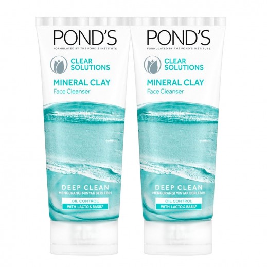 Buy Pond's Purify Mineral Clay Face Cleanser Scrub (2 x 90 g) توصيل