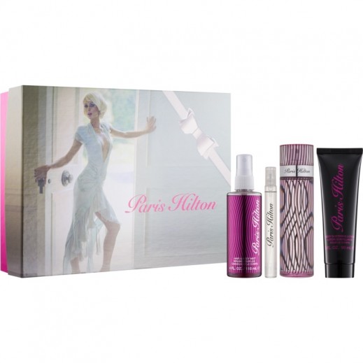 Buy Paris Hilton Gift Set For Her EDP 100 ml + EDP 10 ml + Body Glistening Lotion 90 ml + Hair