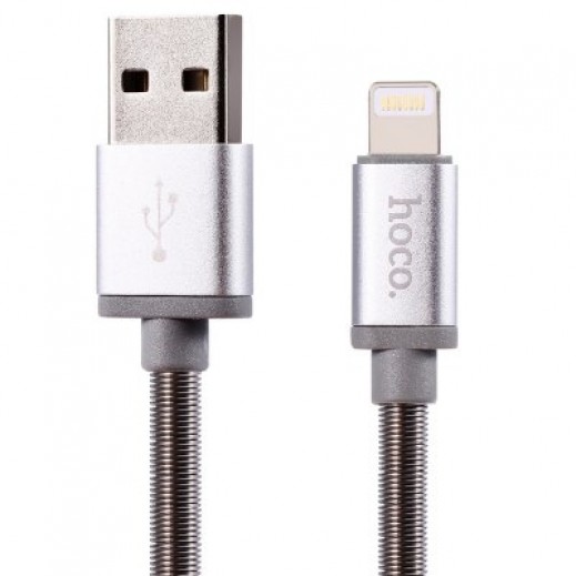 hoco metal lightning cable silver توصيل taw9eel com