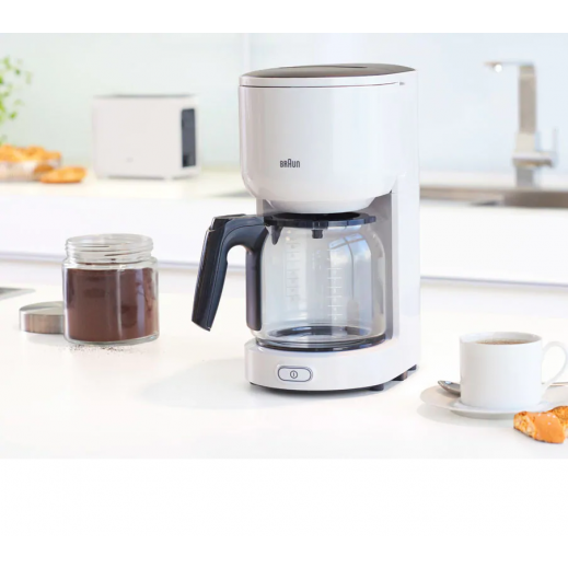 Braun 1000W Coffee Machine 1.25L White توصيل