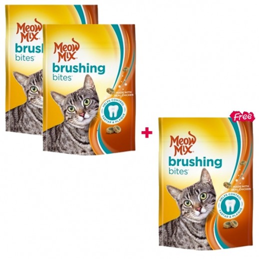 meow mix brushing bites