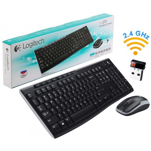 اشتري Logitech Wireless Combo MK270 with Keyboard and Mouse توصيل
