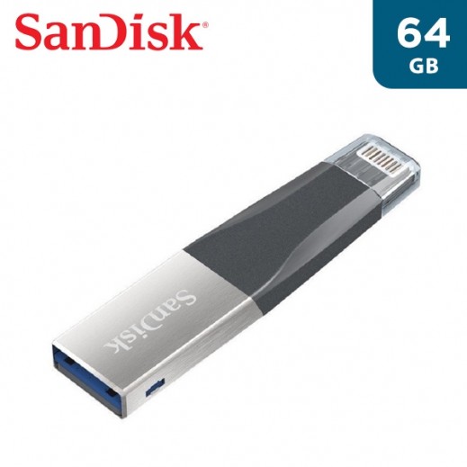 Sandisk Ixpand Mini Flash Drive 64gb With Lightning Connector For Iphone And Ipad Black Silver Sdix40n 064g Gn6nn توصيل Taw9eel Com