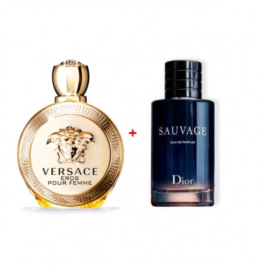 اشتري فرزاتشي عطر "إيروس" EDP للسيدات 100 مل + ديور عطر سوفاج EDP