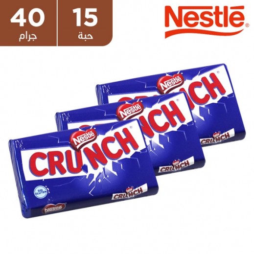 اشتري نستلة شوكولاته كرانش بالحليب خالية من الغلوتين 15 × 40 جم